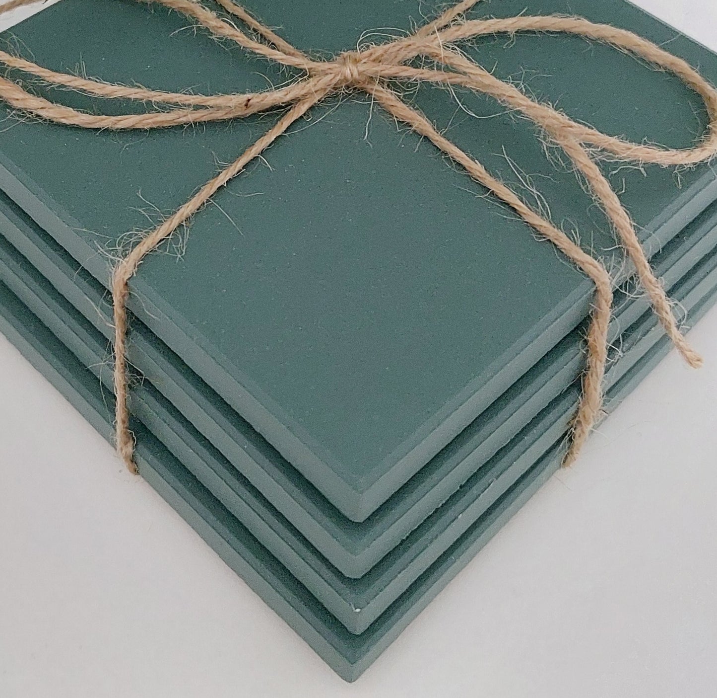 Ceramic Matte Green Coasters