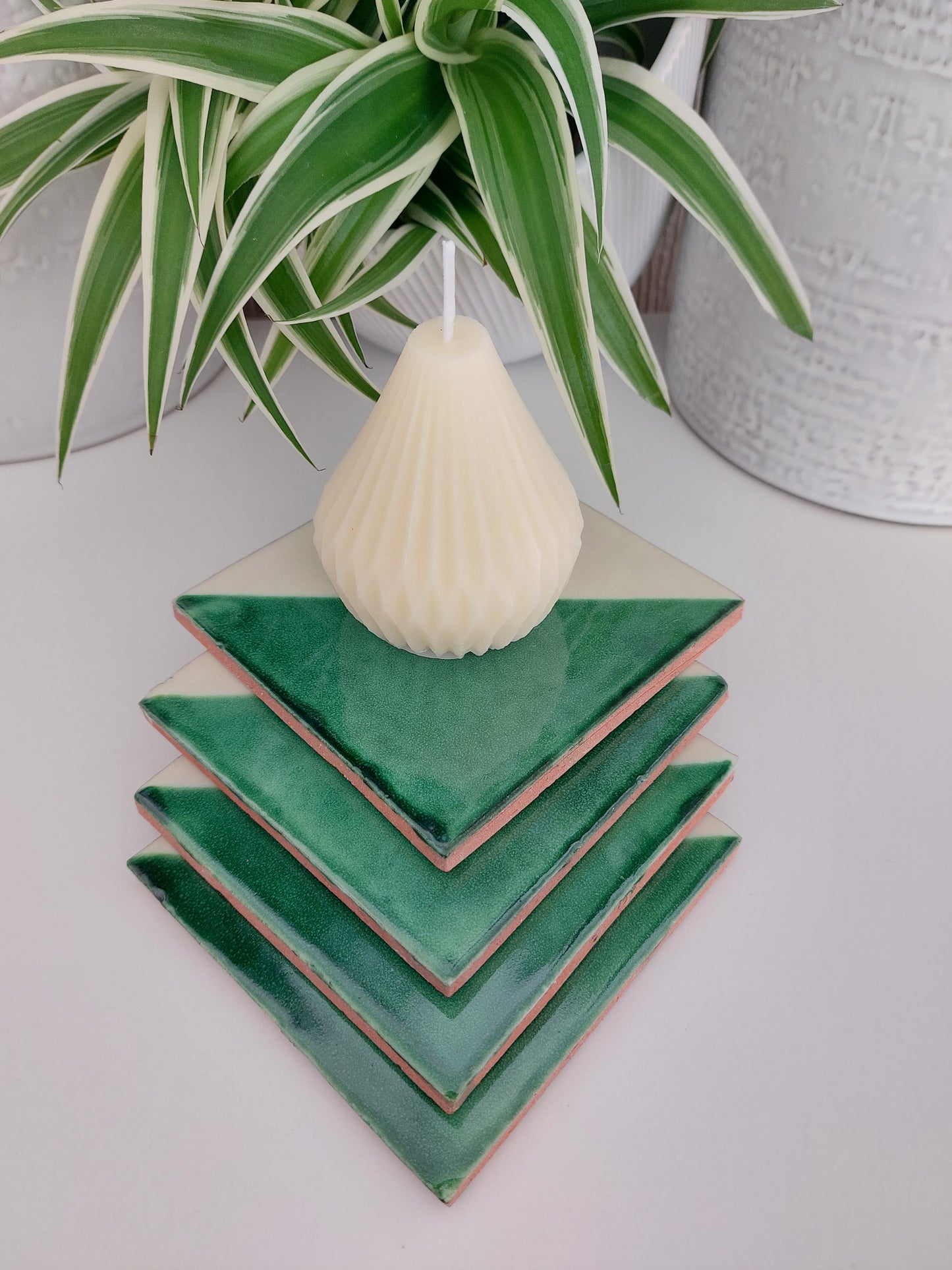 Ceramic Coasters Geometric Pattern