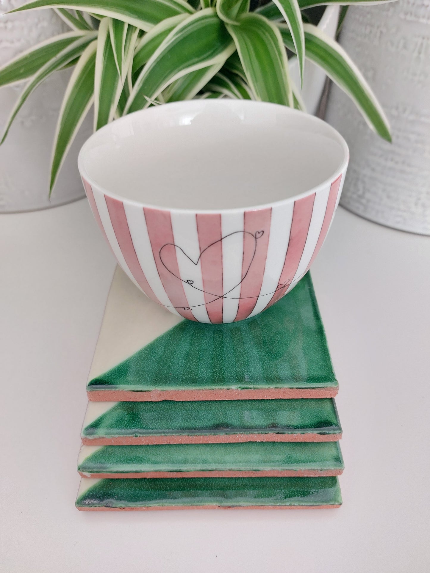 Ceramic Coasters Geometric Pattern