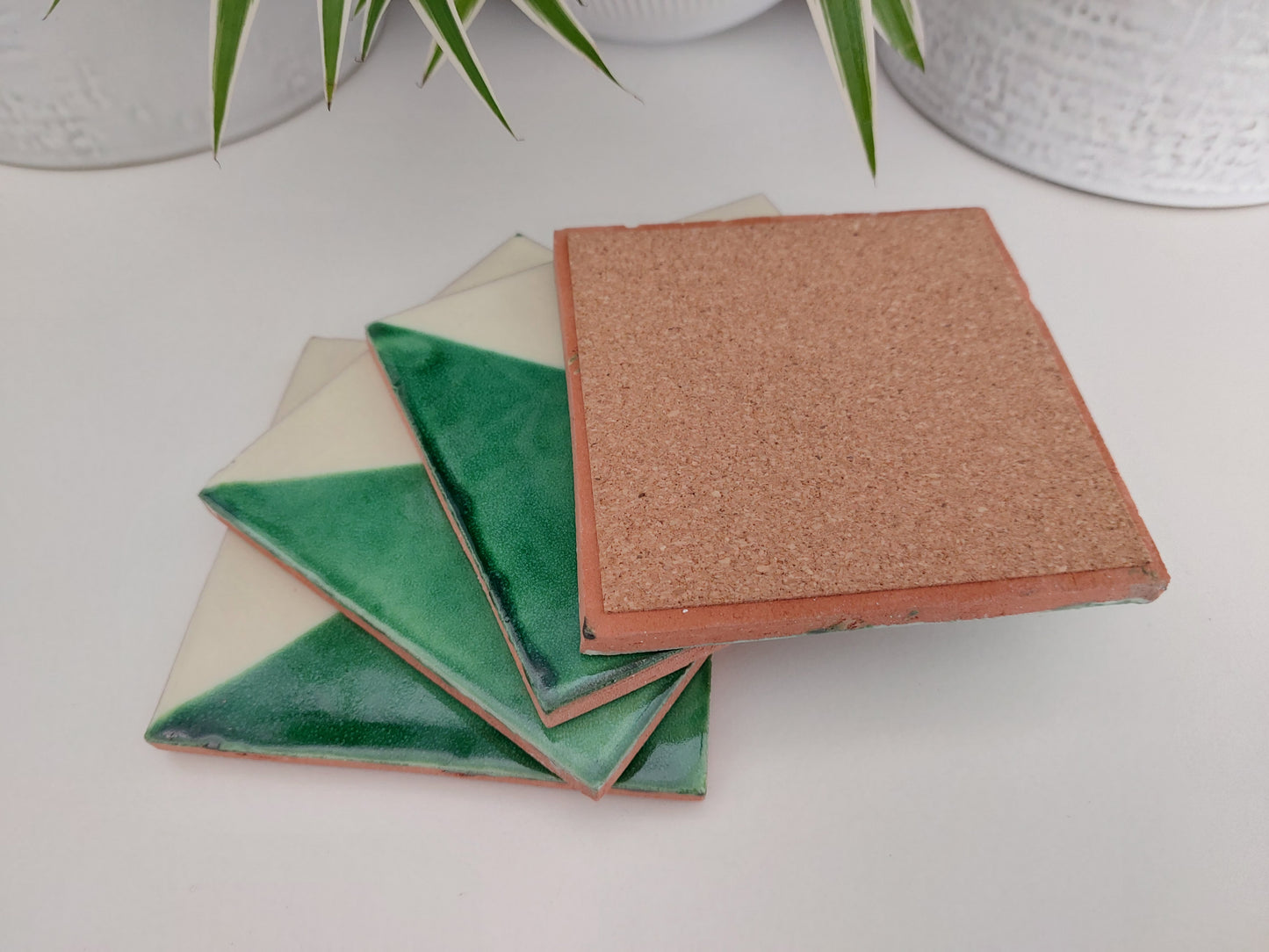 Ceramic Coasters Geometric Pattern