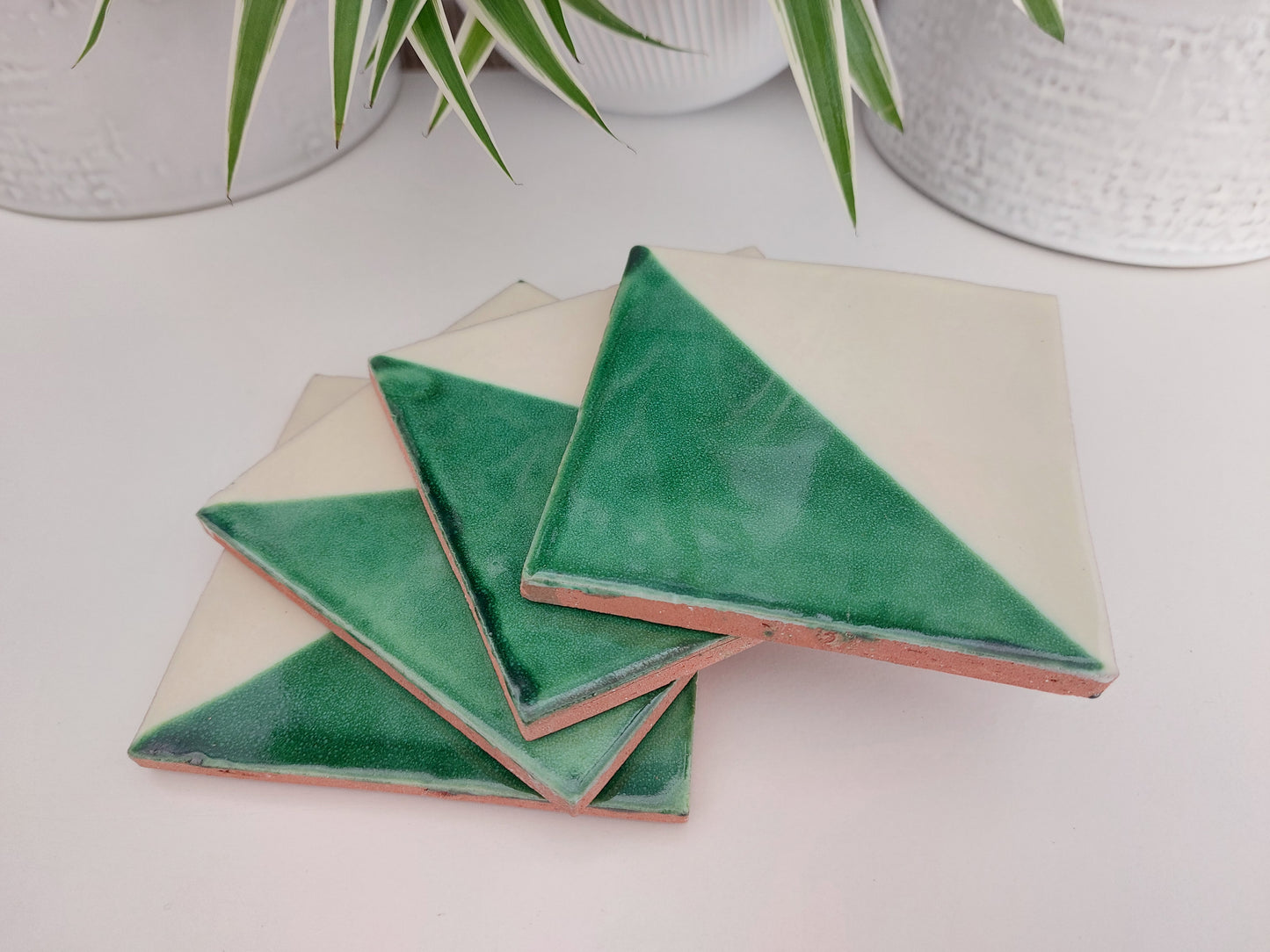 Ceramic Coasters Geometric Pattern