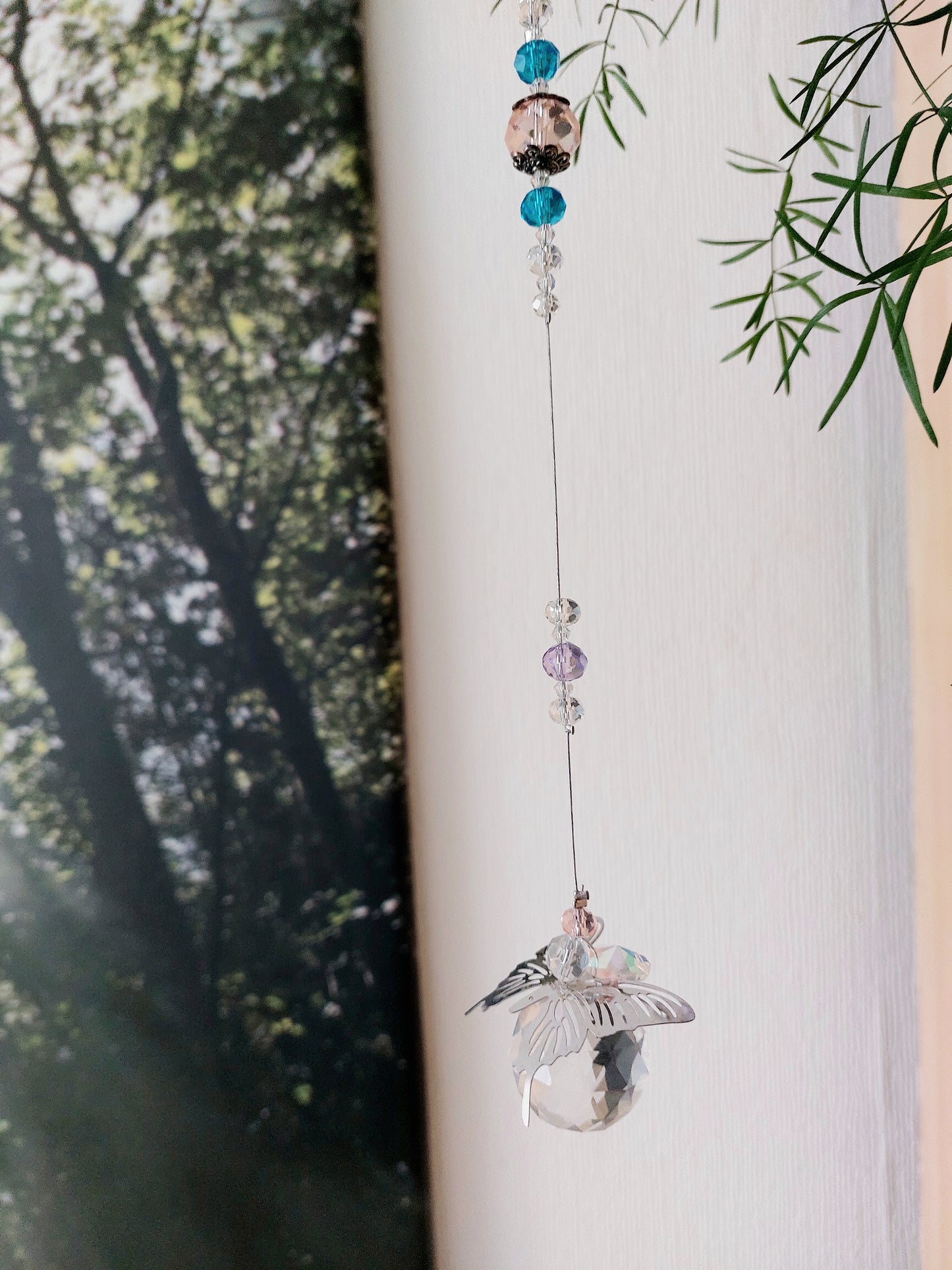 Butterfly Suncatcher Hanging Crystals Prism Rainbow Maker