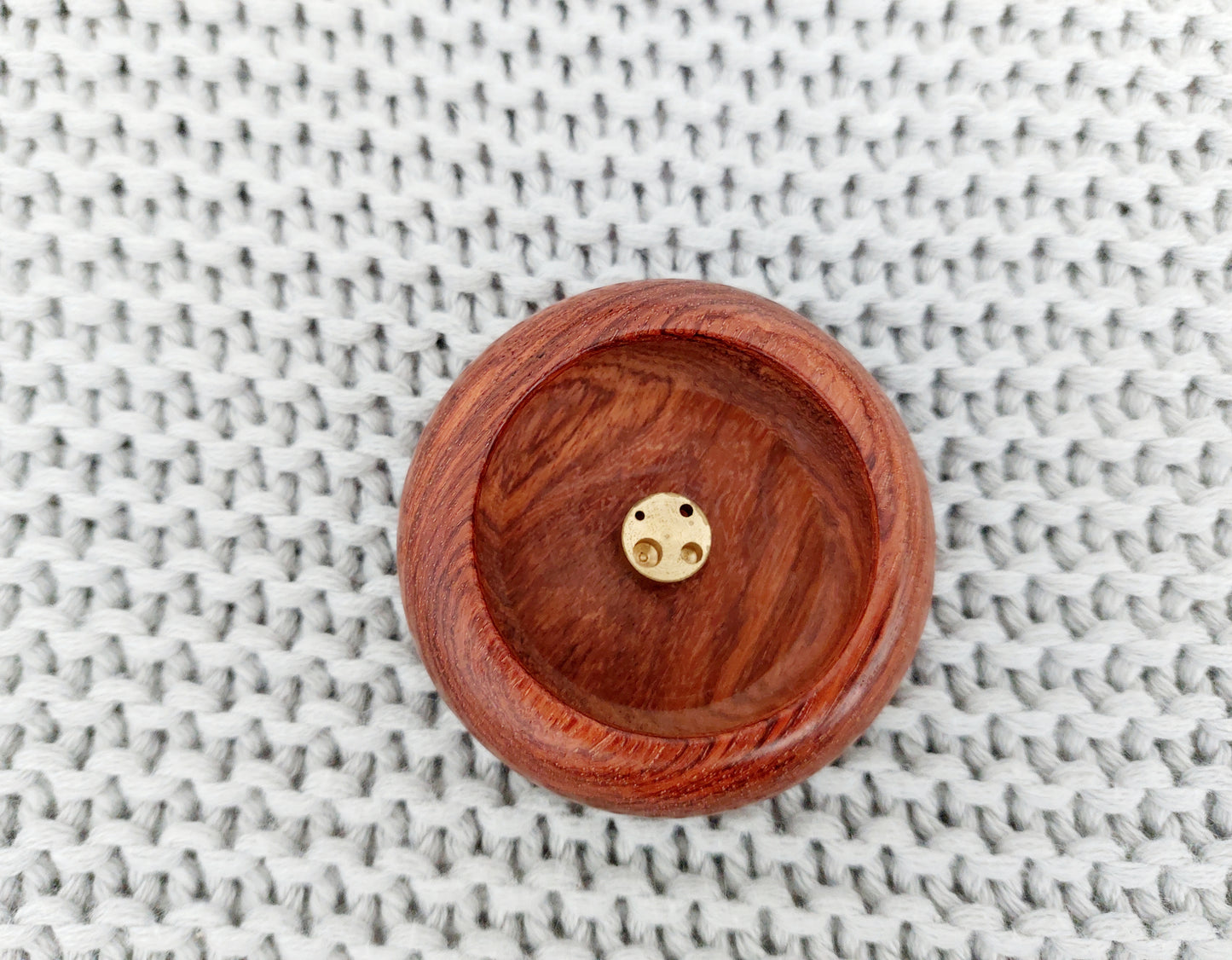 Mini Wooden Round Bowl Shape Insence Stick Holder/Burner