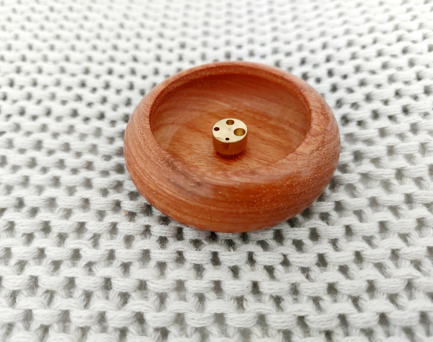 Mini Wooden Round Bowl Shape Insence Stick Holder/Burner