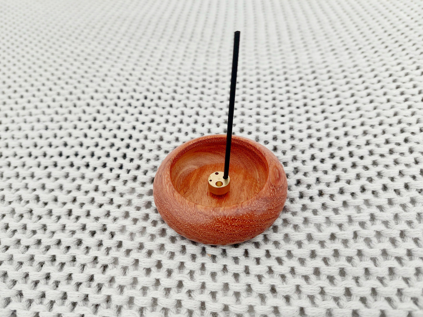 Mini Wooden Round Bowl Shape Insence Stick Holder/Burner