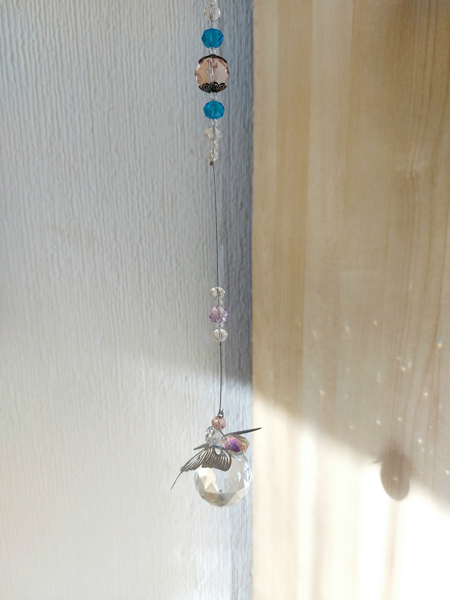 Butterfly Suncatcher Hanging Crystals Prism Rainbow Maker