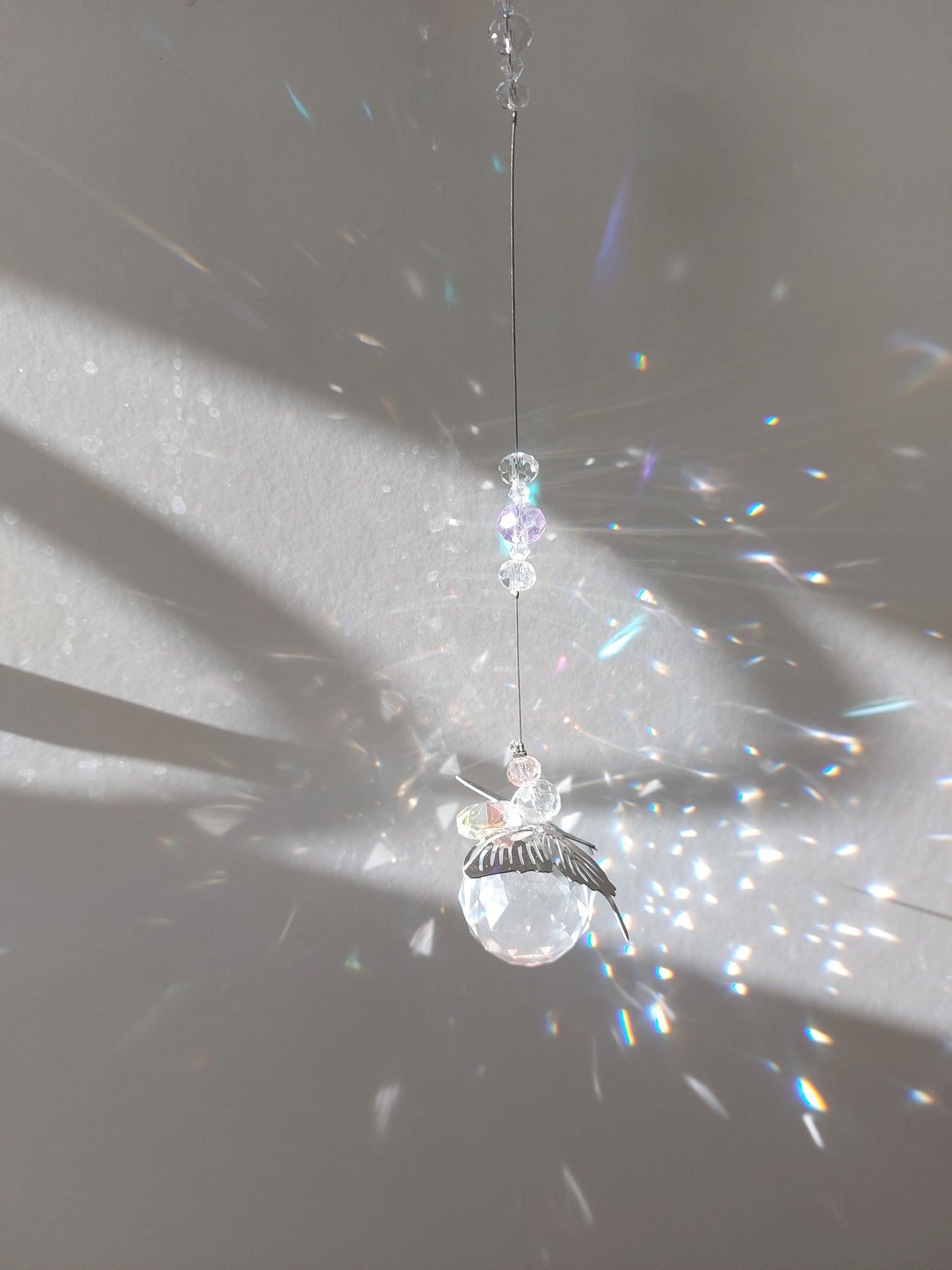 Butterfly Suncatcher Hanging Crystals Prism Rainbow Maker