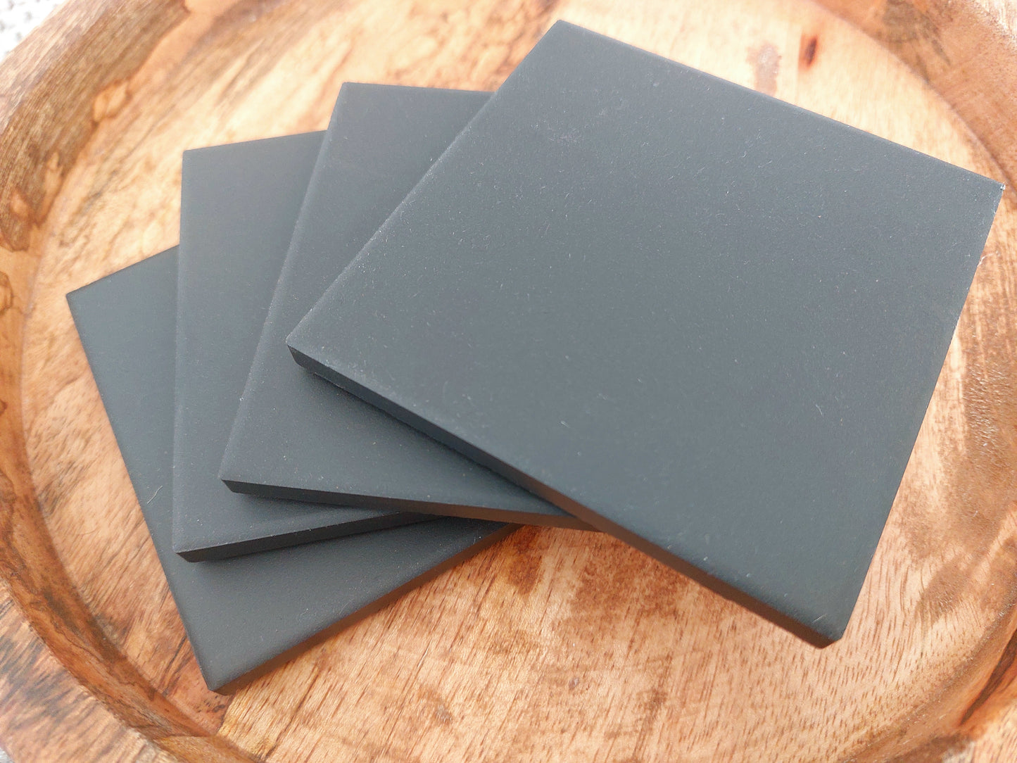 Ceramic Matte Black Coasters
