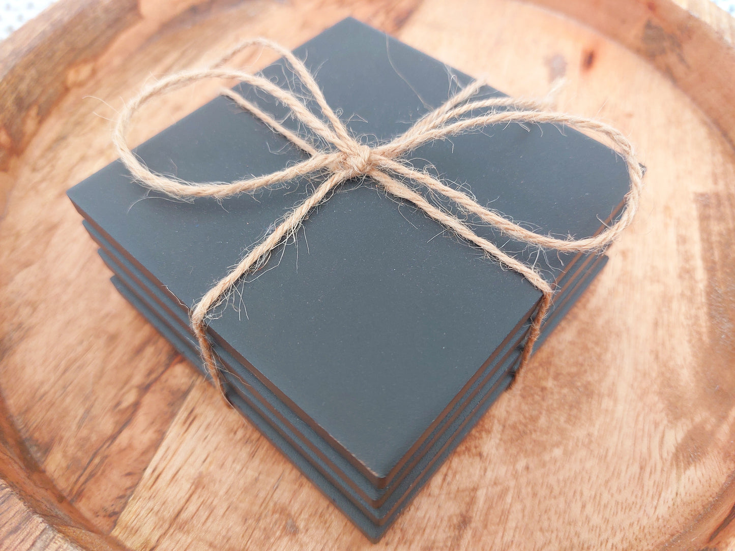 Ceramic Matte Black Coasters