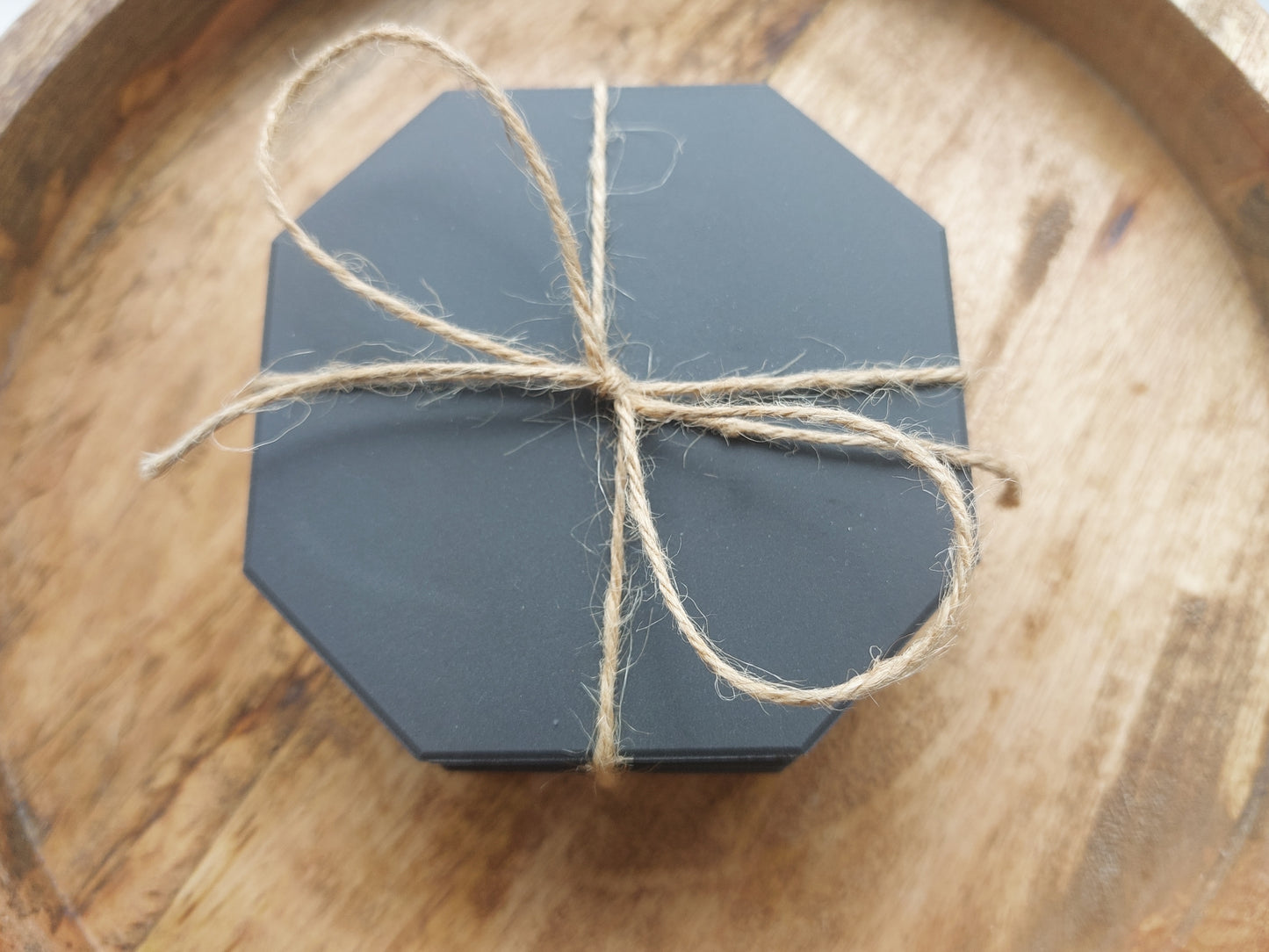 Ceramic Matte Black Octagon coasters (Set of 4 )