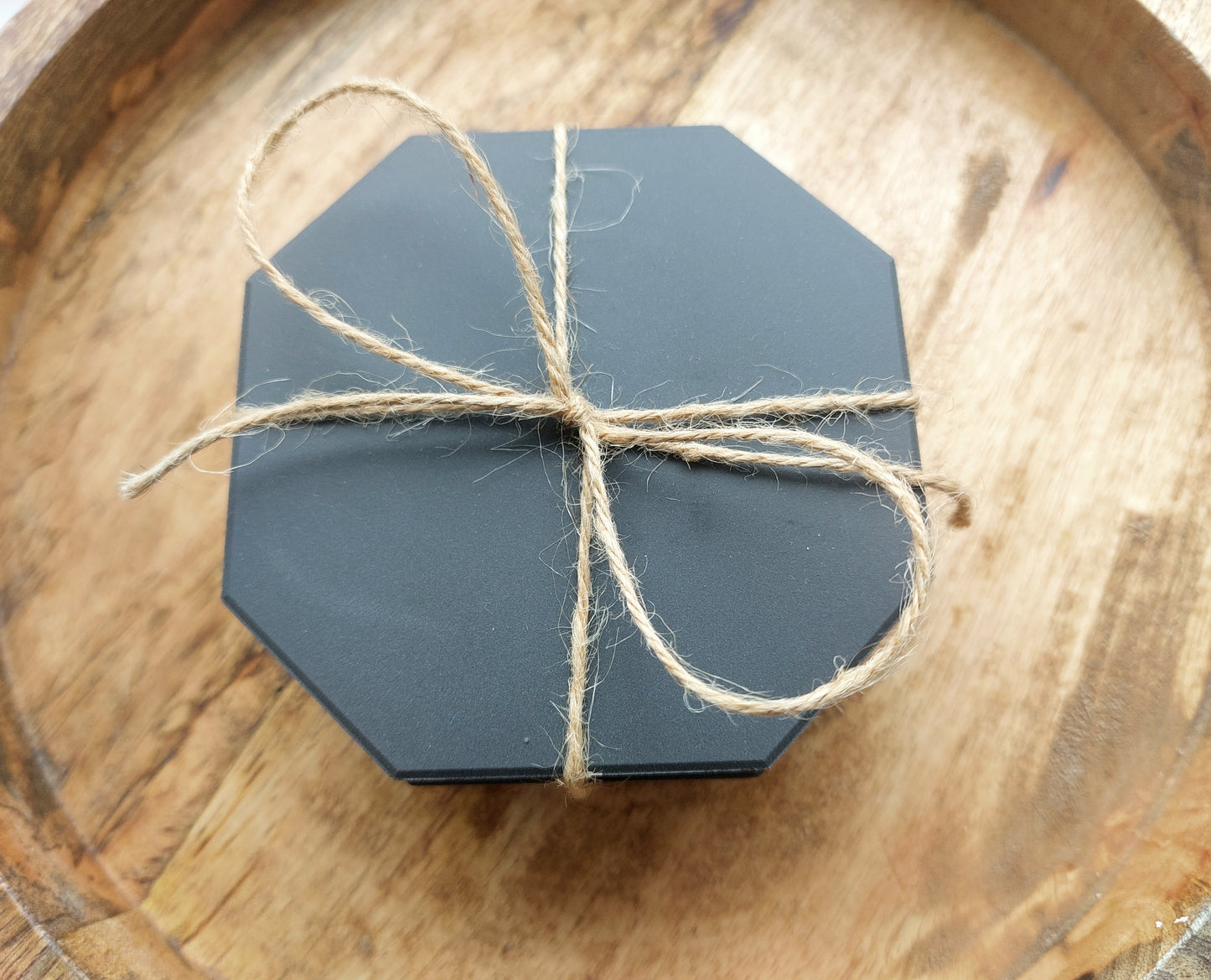 Ceramic Matte Black Octagon coasters (Set of 4 )