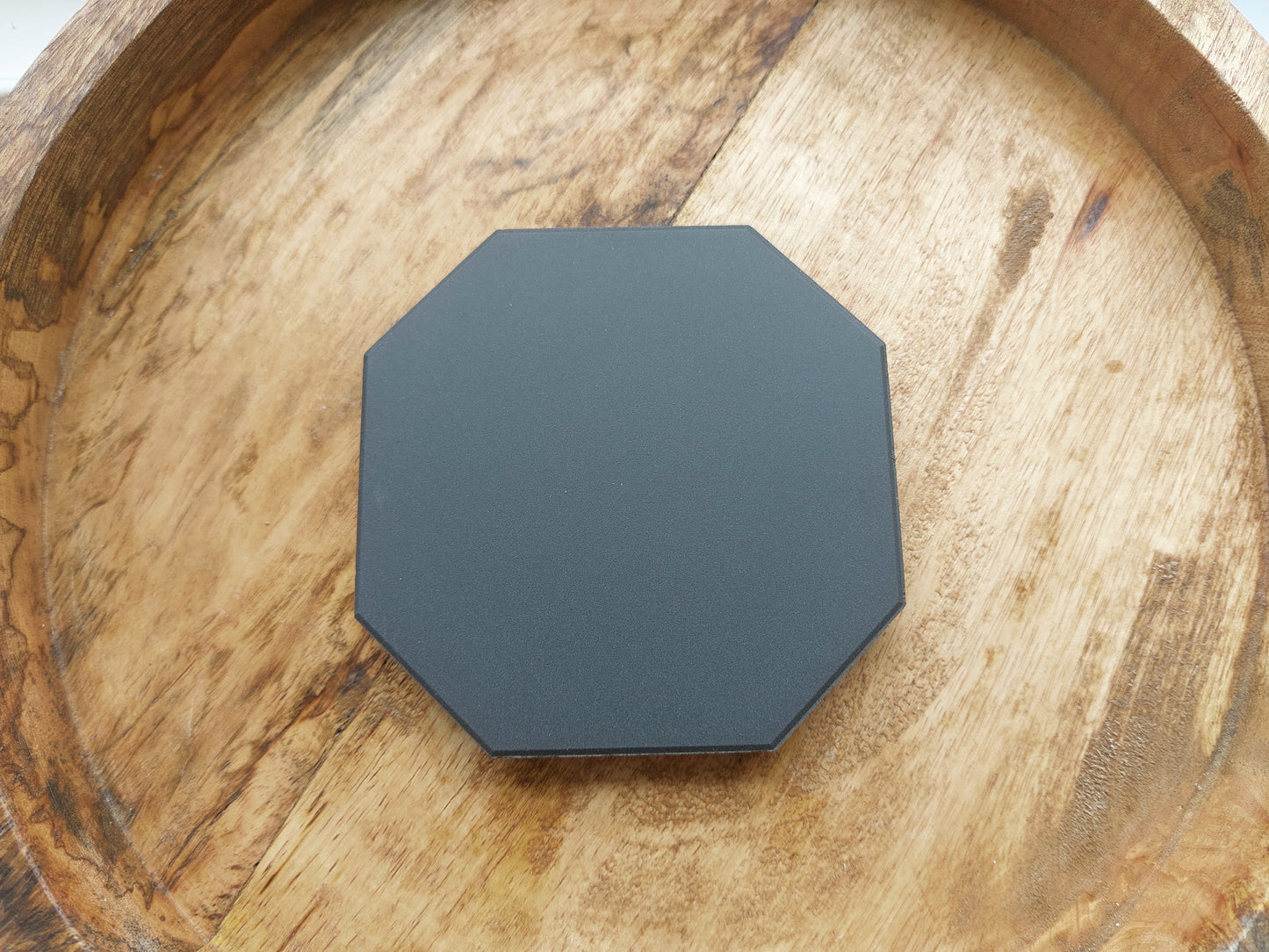 Ceramic Matte Black Octagon coasters (Set of 4 )