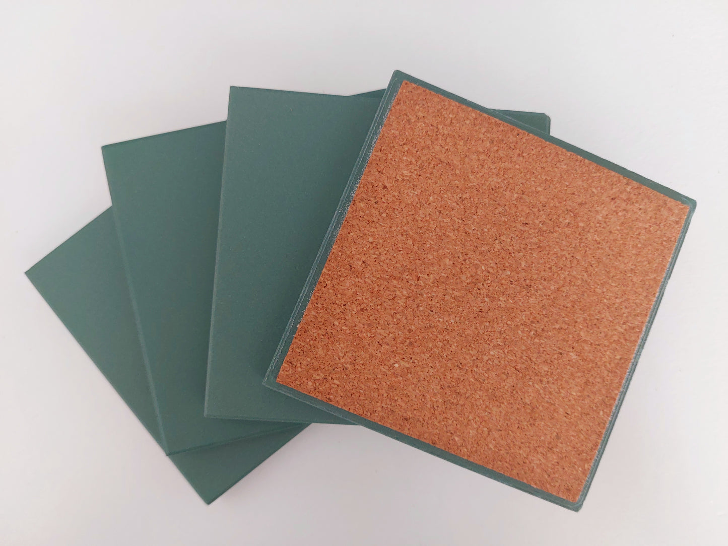 Ceramic Matte Green Coasters
