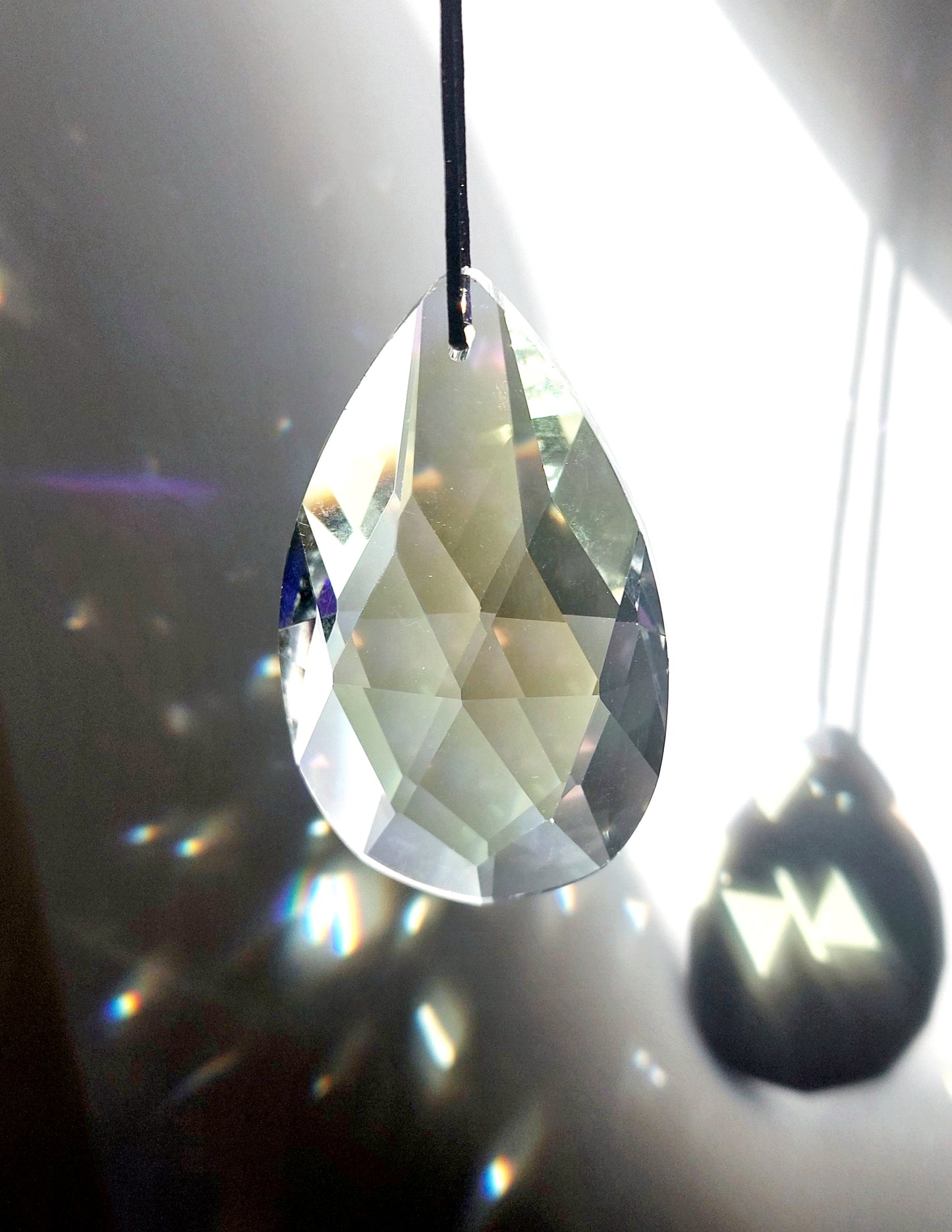 Large Hanging Crystals Prism Rainbow Maker Suncatcher 76mm