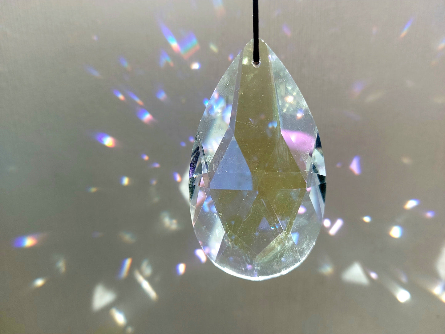 Large Hanging Crystals Prism Rainbow Maker Suncatcher 76mm