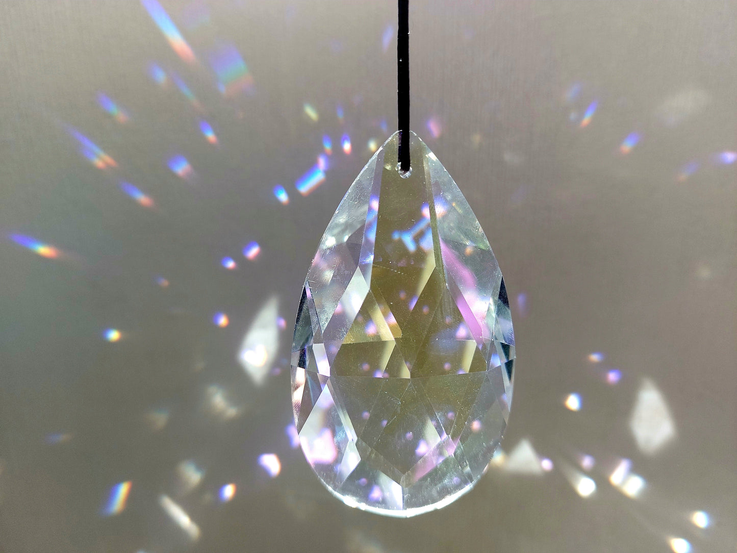 Large Hanging Crystals Prism Rainbow Maker Suncatcher 76mm