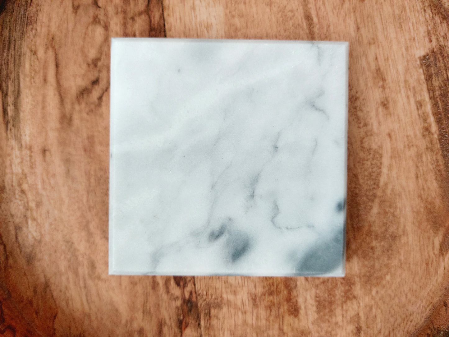Smooth Natural Marble coasters set