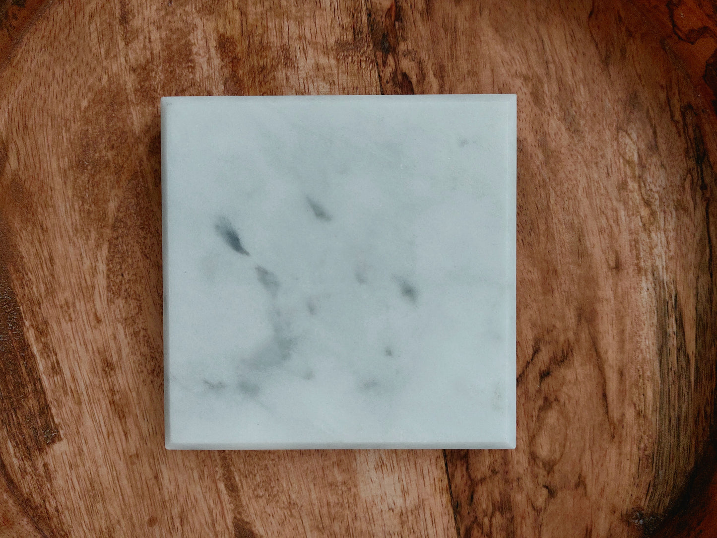 Smooth Natural Marble coasters set