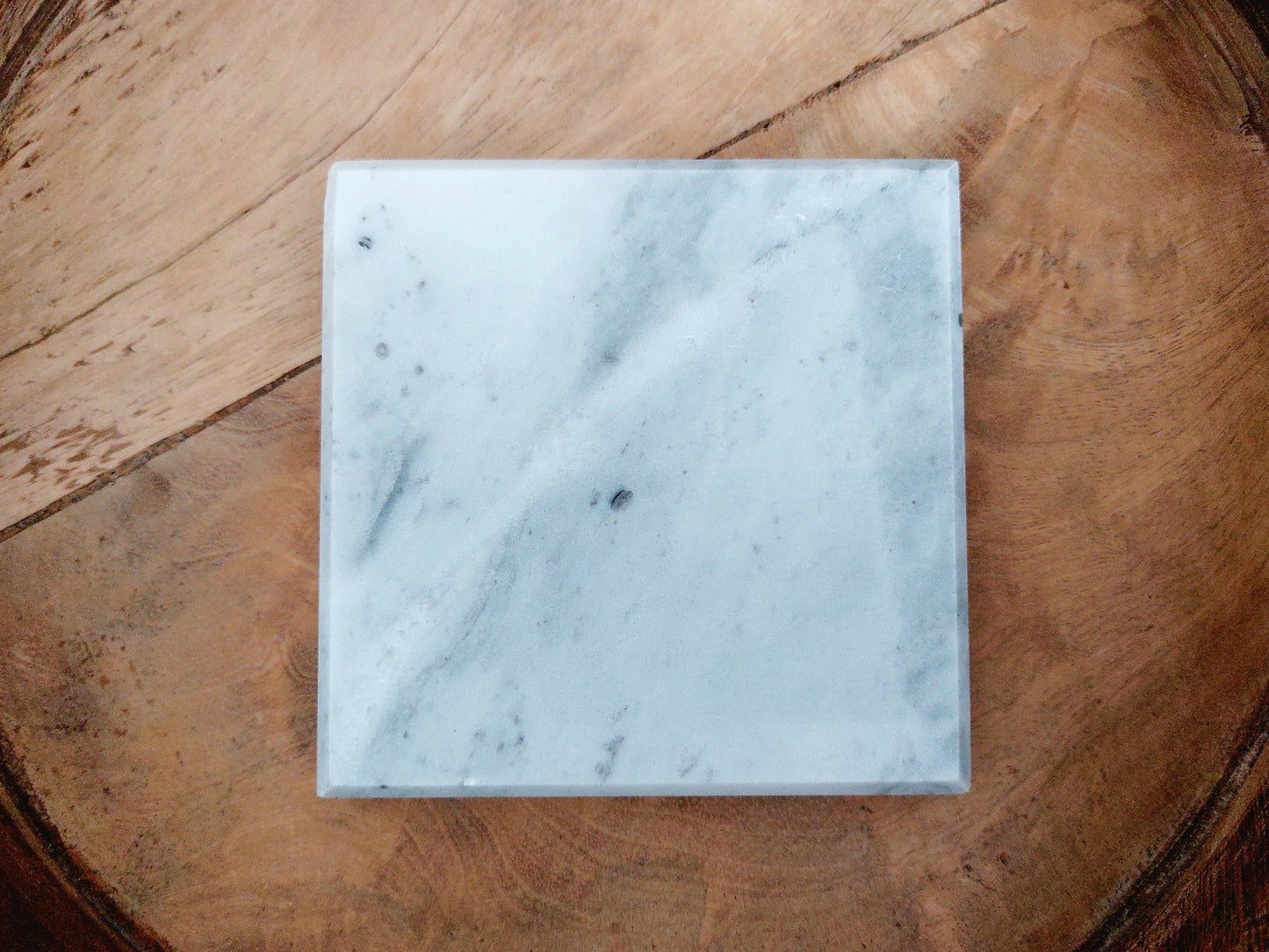 Smooth Natural Marble coasters set