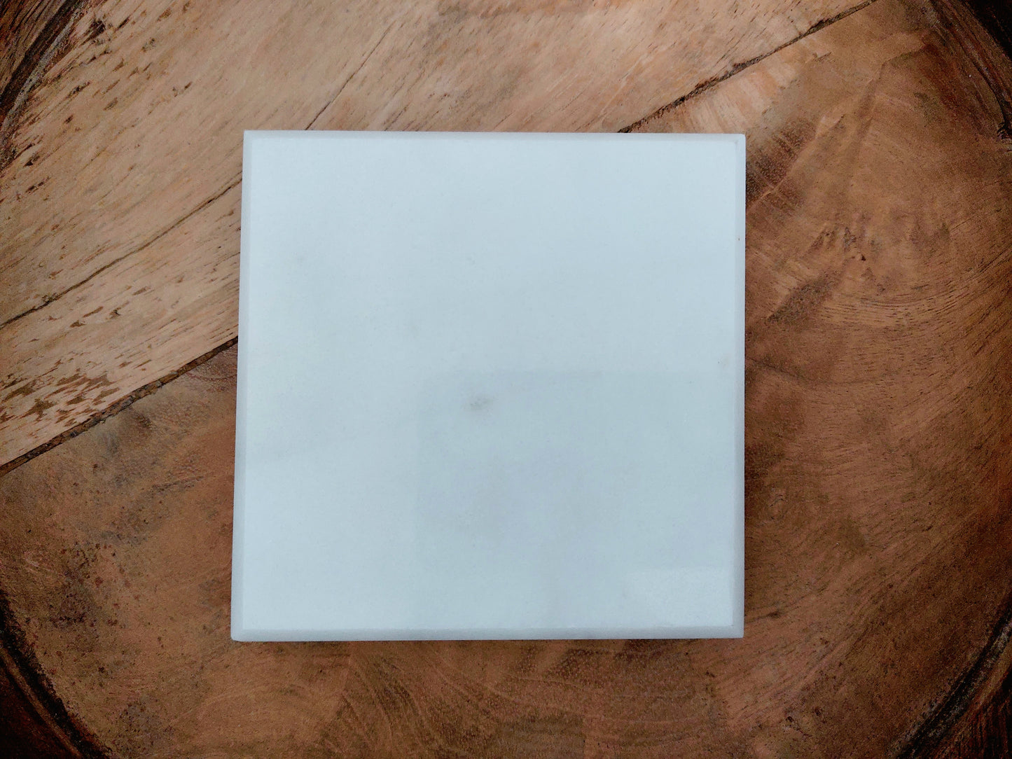 Smooth Natural Marble coasters set