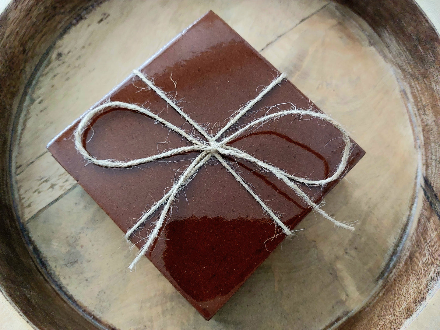 Rustic Terracotta Coasters Brown
