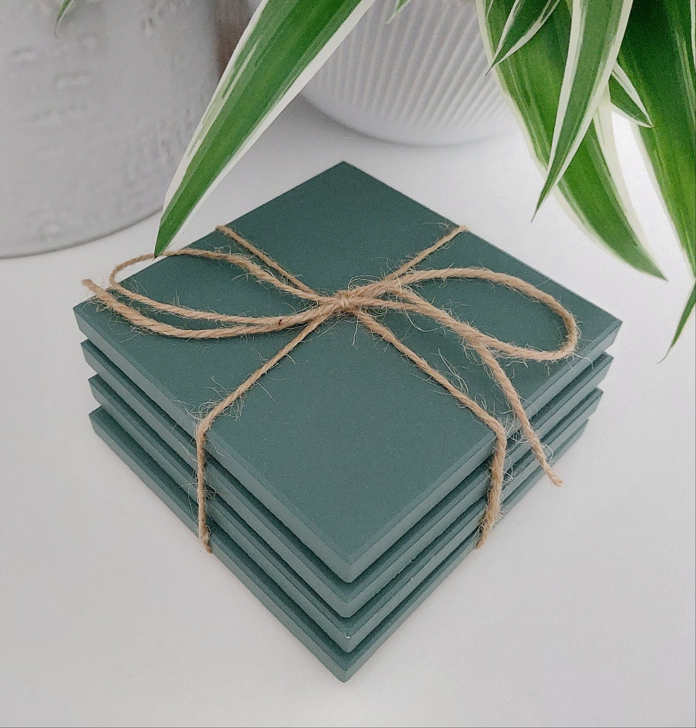 Ceramic Matte Green Coasters