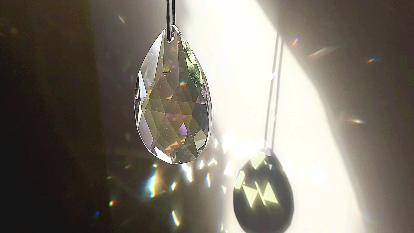 Large Hanging Crystals Prism Rainbow Maker Suncatcher 76mm