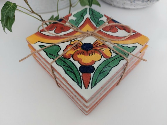Ceramic Flower Coasters