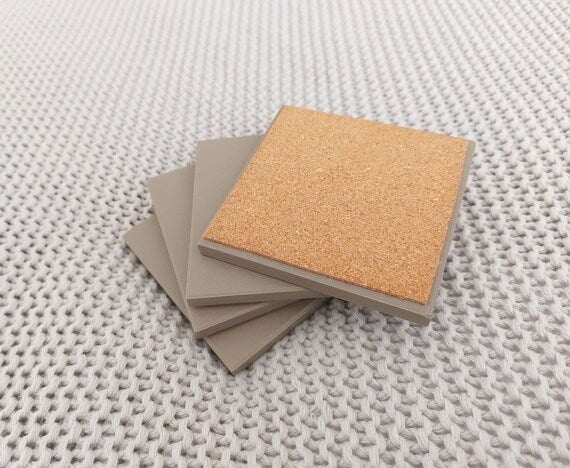Ceramic Matte Grey Coasters