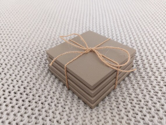 Ceramic Matte Grey Coasters
