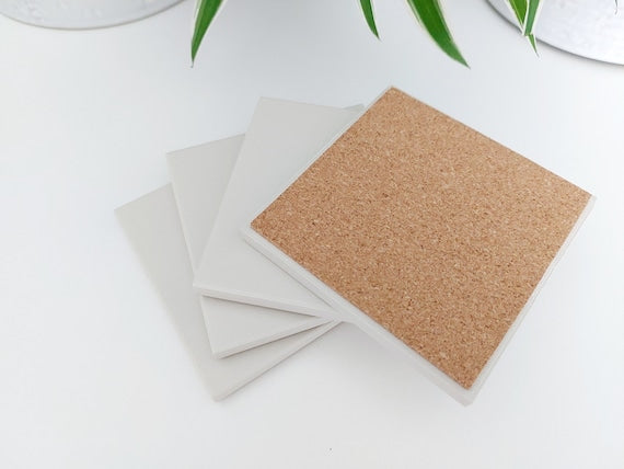 Ceramic Matte White Coasters