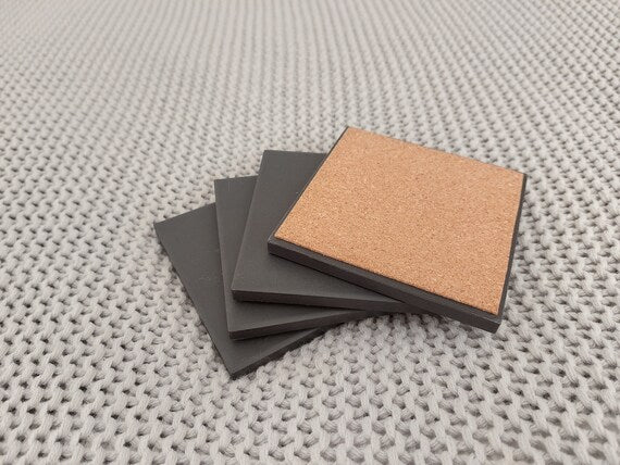 Ceramic Matte Black Coasters