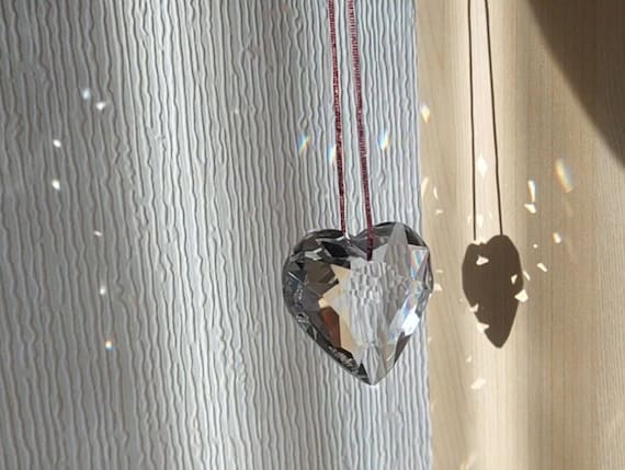 Heart Hanging Crystals Prism Rainbow Maker 45 mm