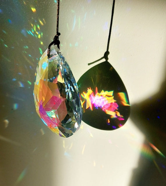 Large Hanging Crystals Prism Rainbow Maker Suncatcher 76mm