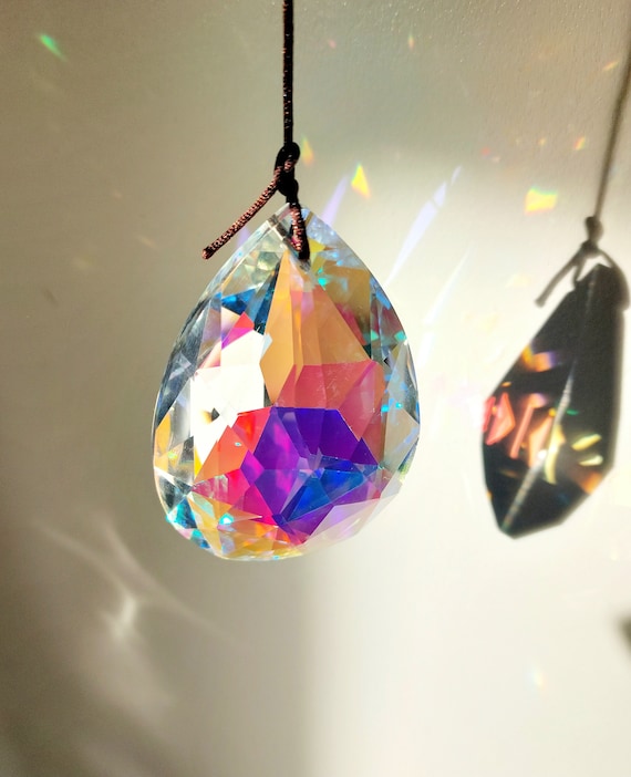 Large Hanging Crystals Prism Rainbow Maker Suncatcher 76mm