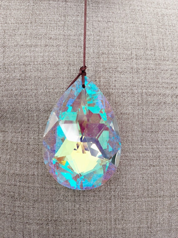 Large Hanging Crystals Prism Rainbow Maker Suncatcher 76mm