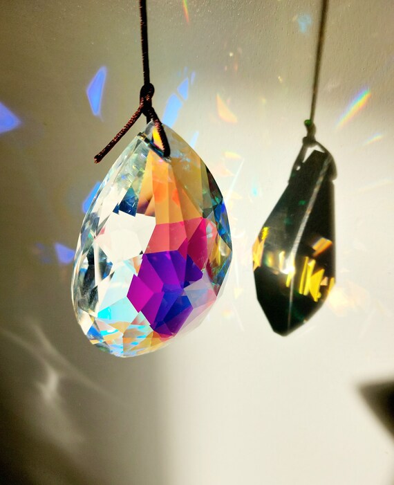 Large Hanging Crystals Prism Rainbow Maker Suncatcher 76mm