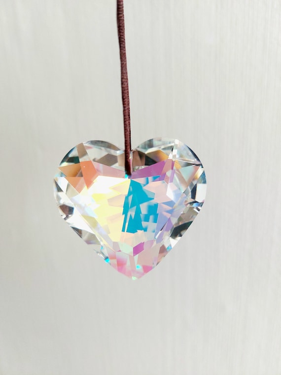 Heart Hanging Crystals Prism Rainbow Maker 45 mm