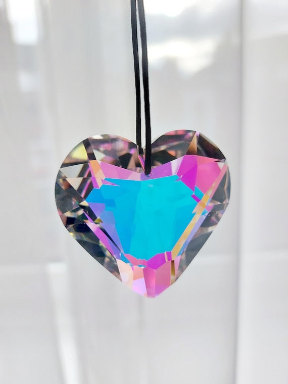 Heart Hanging Crystals Prism Rainbow Maker 45 mm