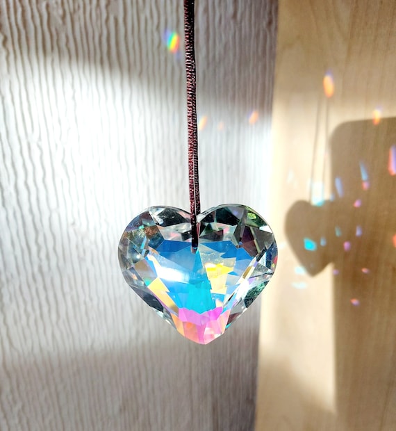 Heart Hanging Crystals Prism Rainbow Maker 45 mm