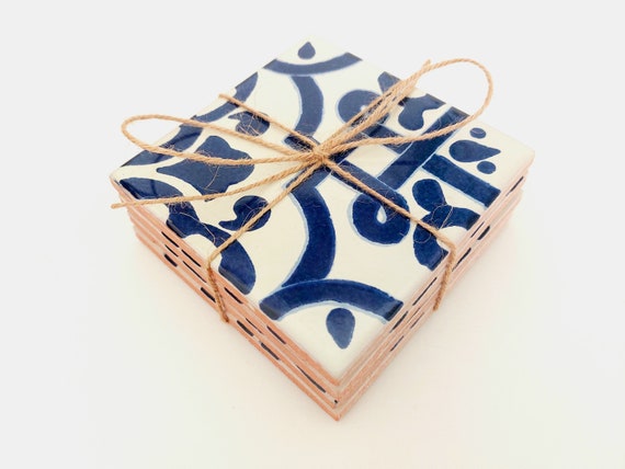 Ceramic Mix Blue and White Coasters