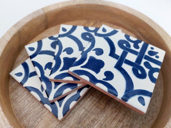 Ceramic Mix Blue and White Coasters