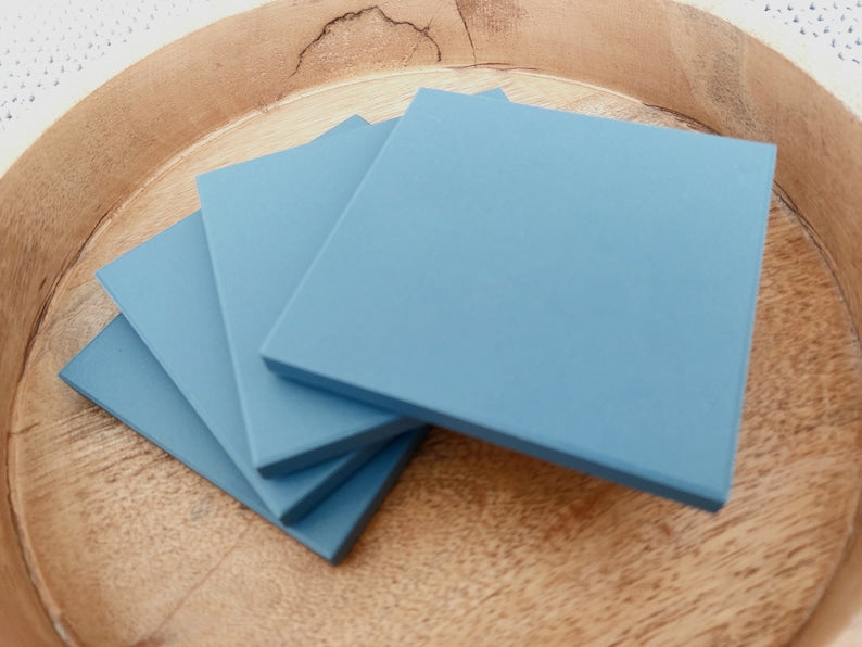 Ceramic Matte Blue Coasters