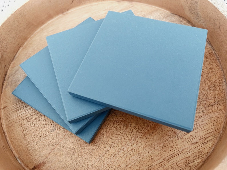 Ceramic Matte Blue Coasters