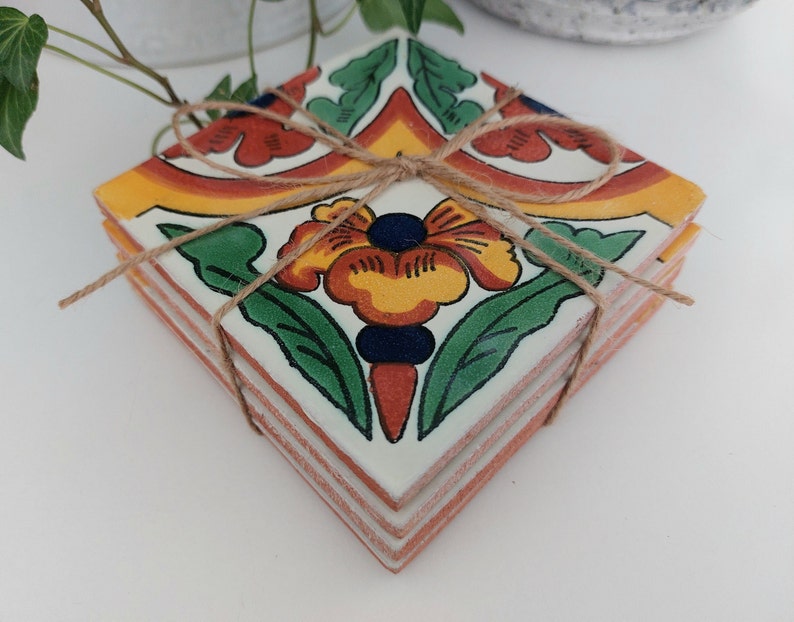 Ceramic Flower Coasters