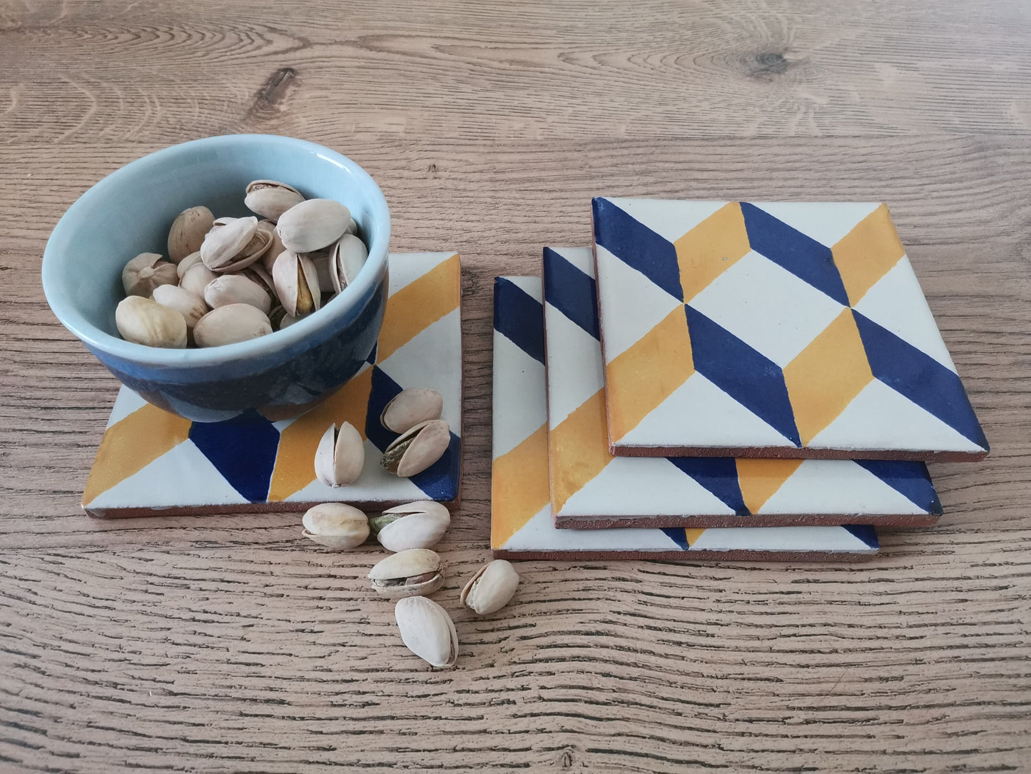 Ceramic Mix colours Geometric Coasters