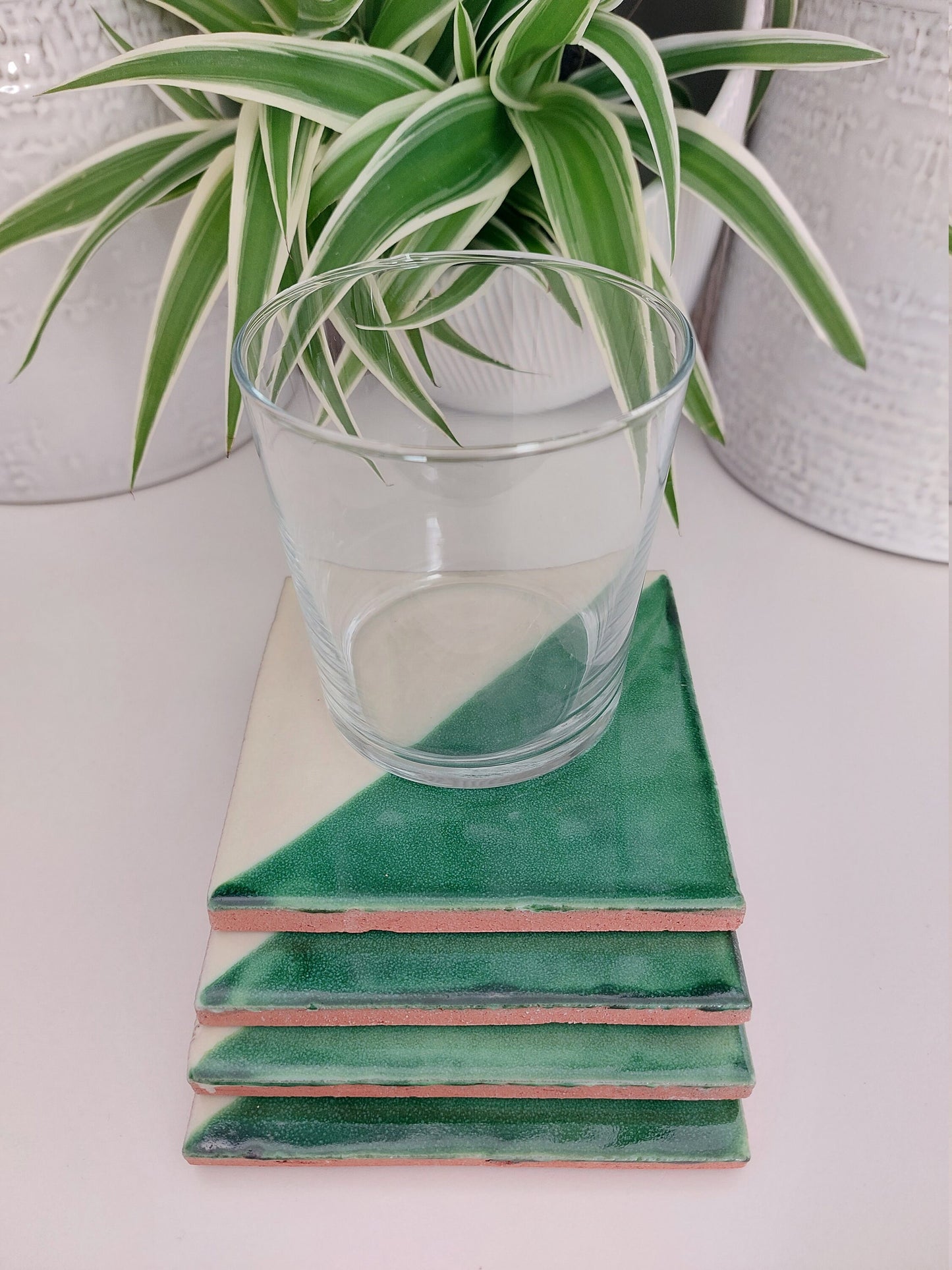 Ceramic Coasters Geometric Pattern