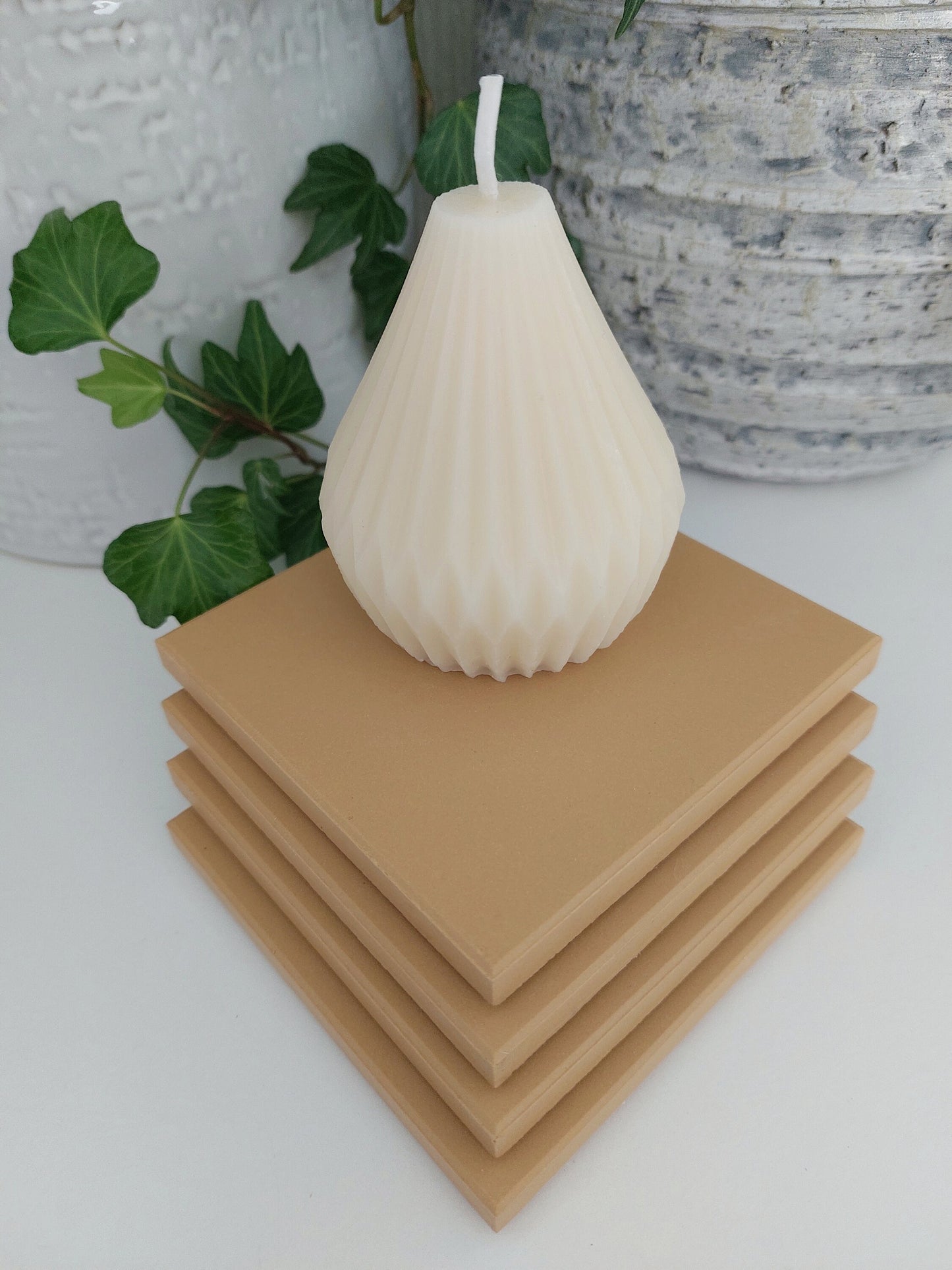 Ceramic Matte Yellow Coasters