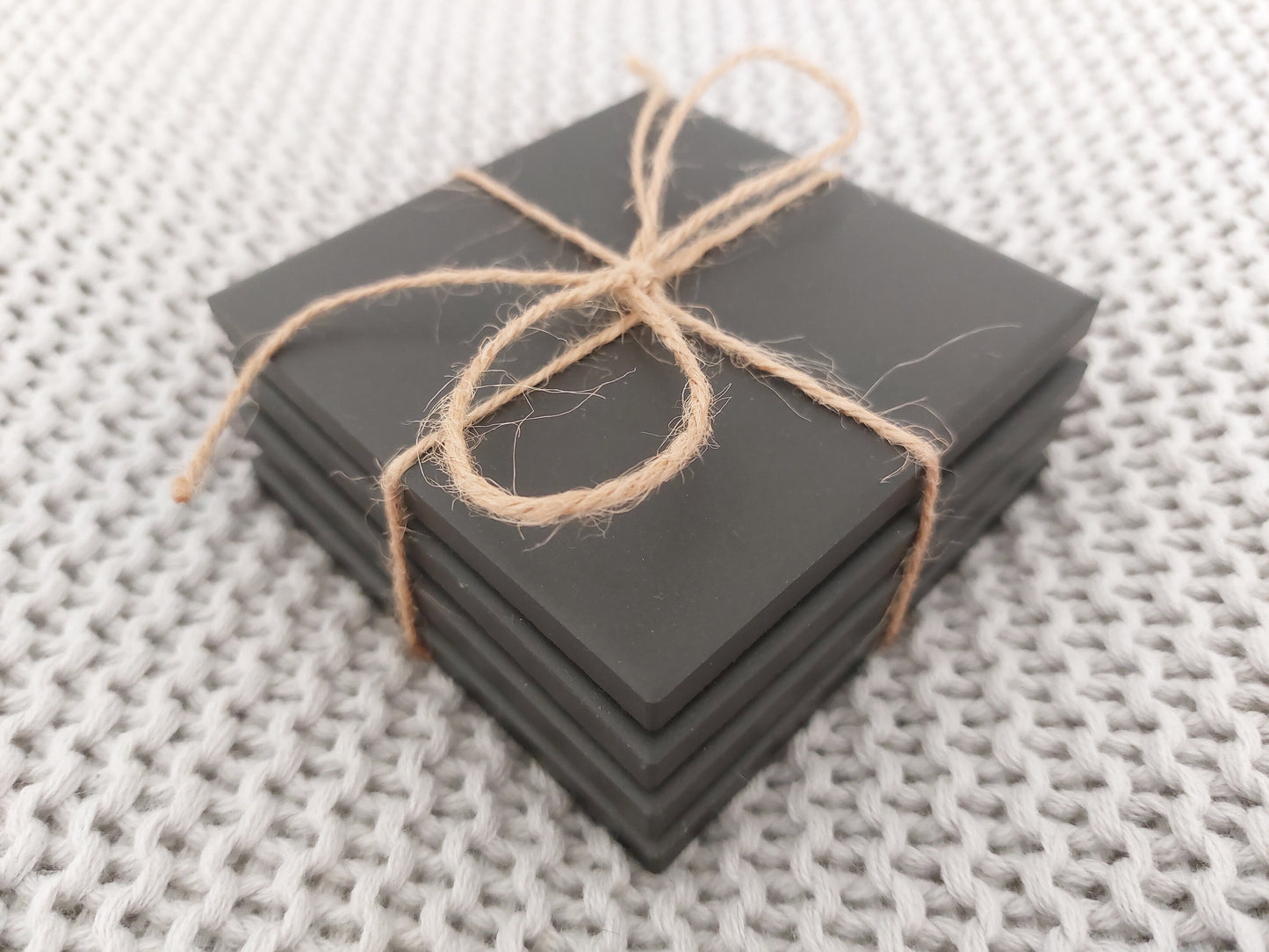 Ceramic Matte Black Coasters