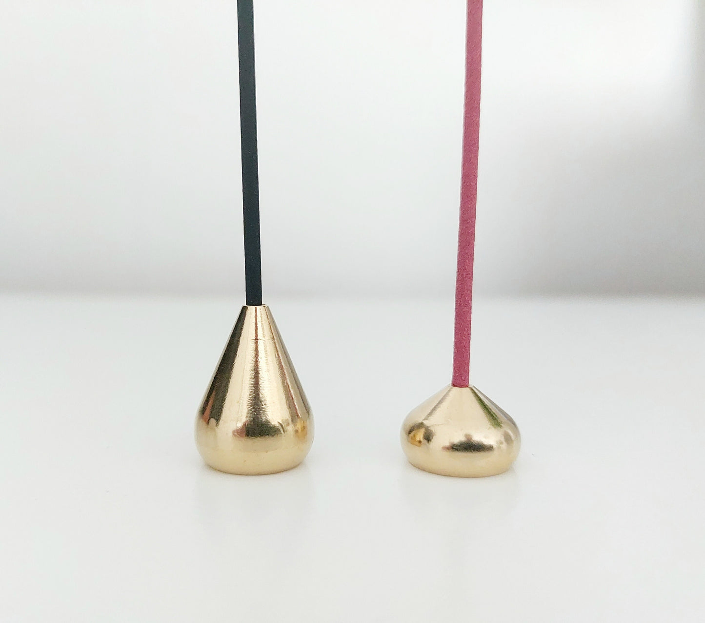 Gold brass Water Drop Shape Mini Incense Stick Holder